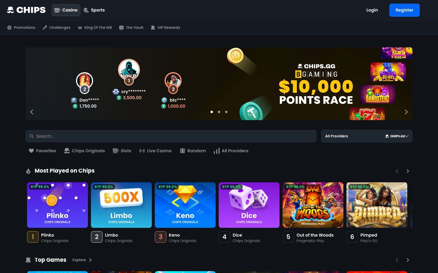 Chips.ggs forside, som den så ud den 4 Aug 2026