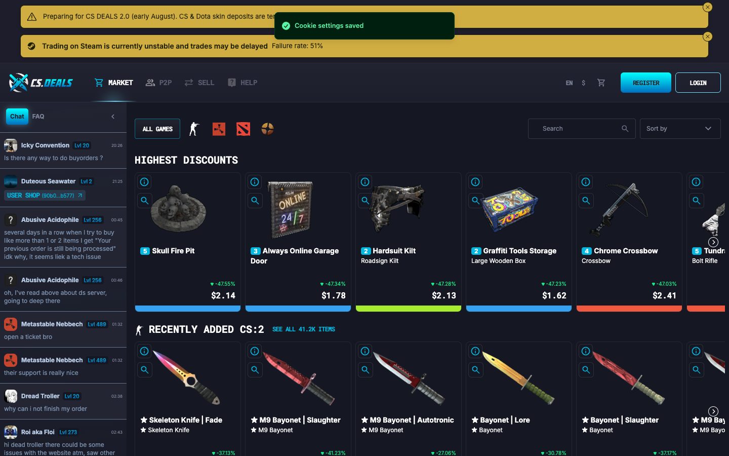The CS.Deals home page as it appeared on 4 Aug 2026